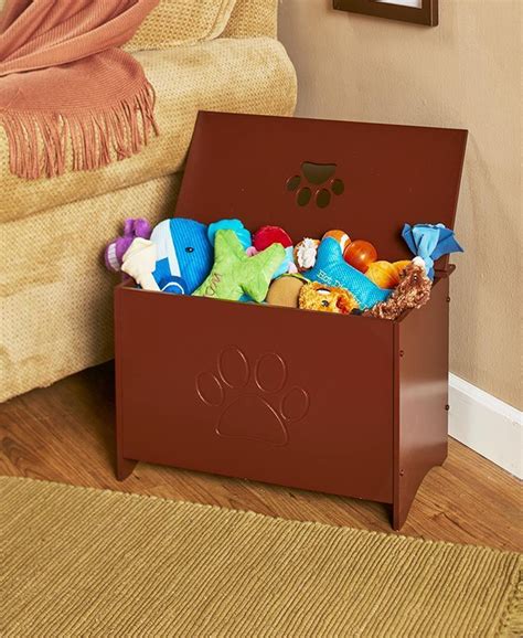 Pet Toy Box With Lid | Pets Animals US