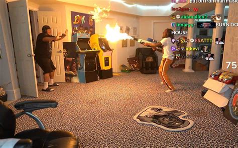 "What the f**k is you doing?!"- Kai Cenat terrifies his AMP housemates by using a flame thrower