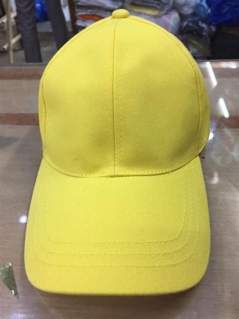 Cotton Yellow Cap, Free at Rs 50/piece in New Delhi | ID: 2850635748512