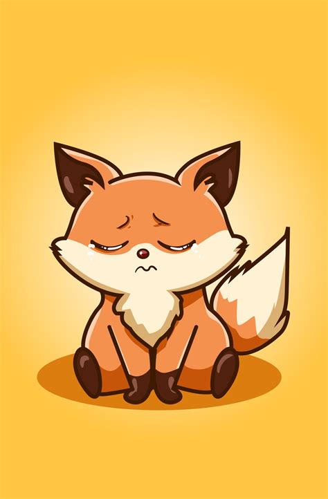 A sad fox illustration hand drawing 2160245 Vector Art at Vecteezy