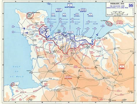 Normandy France. The D-Day beaches tour: A map showing the landing ...