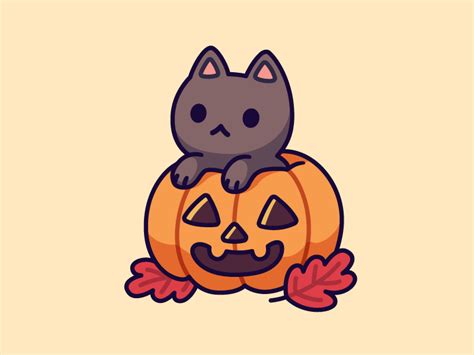 Dribbble - cat_pumpkin2019.png by Irina Mir