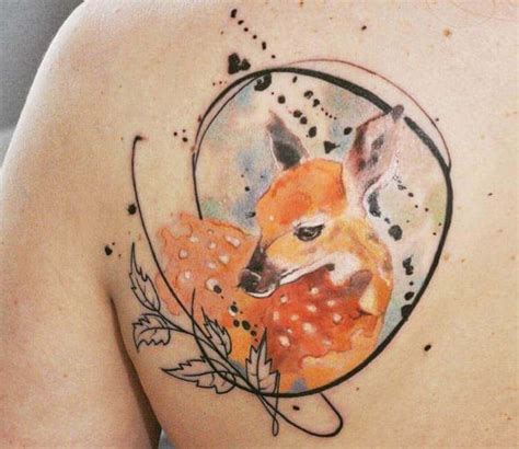 Little Doe tattoo by Aleksandra Katsan Skin Color Tattoos, Body Art ...