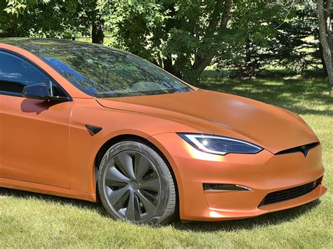 Plaid Vinyl Wrap - Wild Orange | Tesla Motors Club