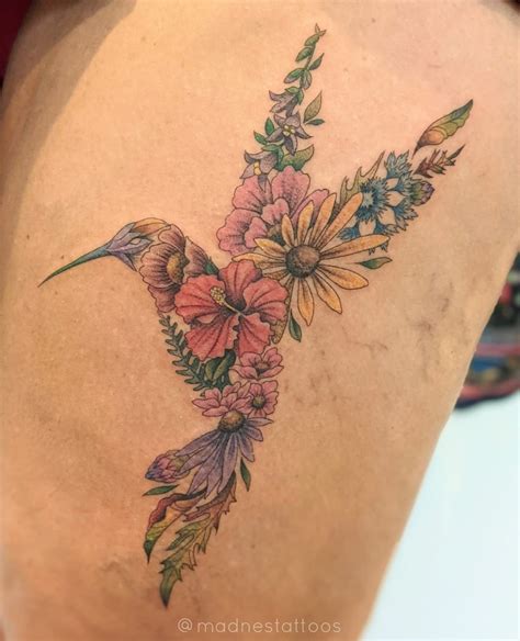 Top 134 + Hummingbird and flower tattoo - Spcminer.com