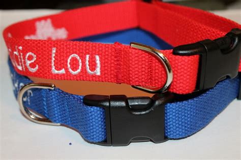 Custom Dog Collars Name Dog Collar Phone Number Dog by cinchbelts