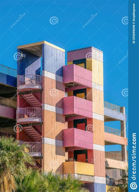 Colorful Painted Exterior of a Parking Garage Building at Downtown Tucson, Arizona Editorial ...