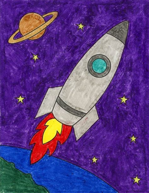 How to Draw a Rocket · Art Projects for Kids | Space art projects ...