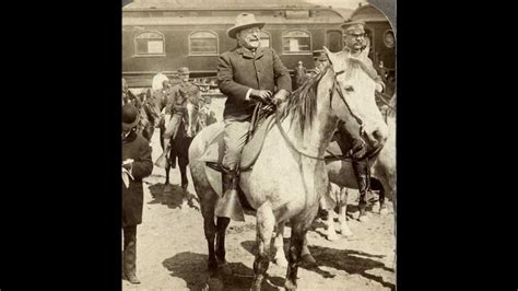 President Teddy Roosevelt ready to enter Yellowstone Park in 1903 - Vintage 3D - YouTube