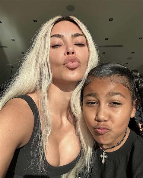 Kim Kardashian Went Makeup-Free for a Kissy-Face Selfie with Her Daughter North West