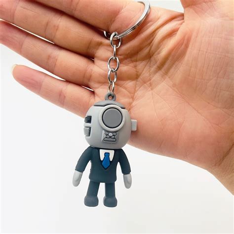 2023 Skibidi Toilet Keychain Tv Man Titan Speakerman Camaraman Funny PVC Keyring Toilet Man ...