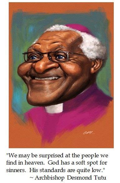 Laus Deo: Archbishop Desmond Tutu on Heaven | Funny caricatures, Desmond tutu, Caricature sketch