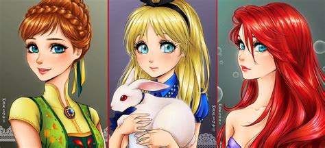 Disney Princesses get stunning anime makeovers from Pakistani fan ...