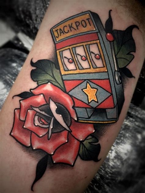 Traditional slot machine tattoo by Adam Christopher Tattoo ...