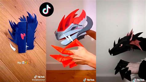 Dragon Puppet Crafts - Paper Dragon TikTok Compilation #92 - YouTube