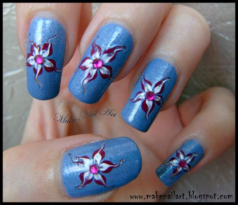 Easy Flower For Spring Nail Art Tutorial - Make Nail Art