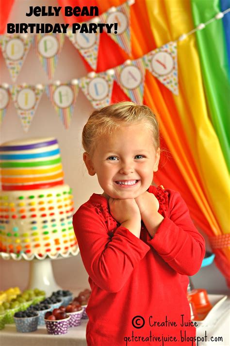Rainbow Jelly Bean Birthday Party Ideas - Party Ideas | Party Printables Blog