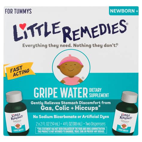 Little Remedies Gripe Water, Safe for Newborns, 2 Bottles, 2 FL OZ ...