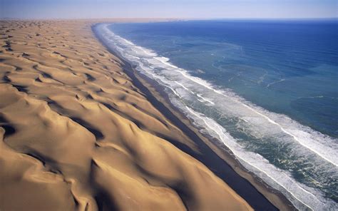 waves, sand, dunes, deserts, desert, hd, x, africa, Landscapes, art, 1080P, namib, water, nature ...