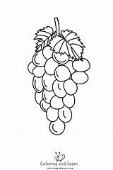 Grapes Coloring Page sketch template