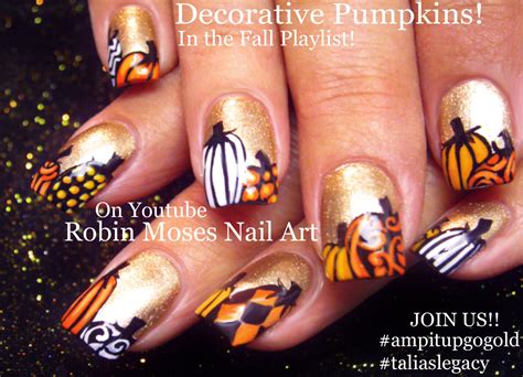 Nail Art by Robin Moses: Nail art: Cute Fall Pumpkins!!!! "fall nails ...