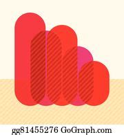 1 Infographics With Falling Red Overlapping Bars Clip Art | Royalty Free - GoGraph
