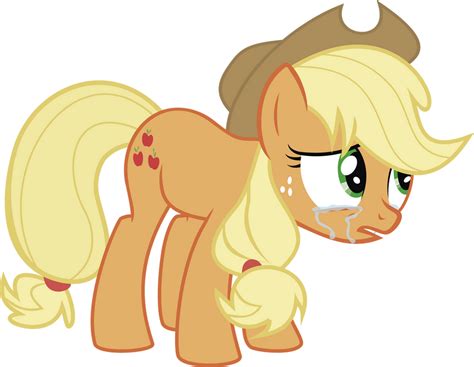 Applejack crying by J5A4 on DeviantArt