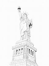 Statue Of Liberty Coloring Pages To Print At GetColoringscom  Free sketch template