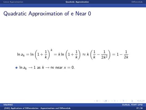 Benginning Calculus Lecture notes 8 - linear, quadratic approximation