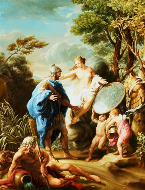 Pompeo Batoni - Venus Presenting Aeneas with armour forged by Vulcan ...