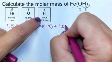 molar mass of Fe(OH)3 - YouTube