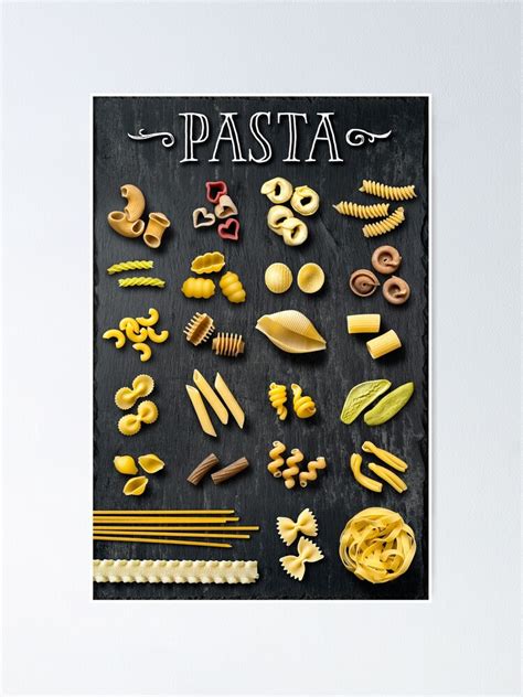 "Large selection of pasta" Poster for Sale by sumners | Redbubble