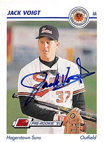 Jack Voigt autographed baseball card (Baltimore Orioles, FT) 1991 Impel ...