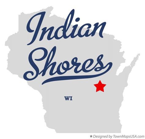 Map of Indian Shores, WI, Wisconsin