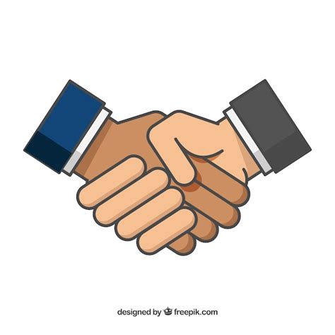 Free Vector | Business handshake background in flat style