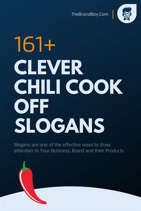 871+ Clever Chili Cook-Off Slogans And Taglines (Generator + Guide) - Thebrandboy.com