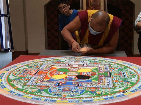 Tibetan monks spend two weeks making sand mandala to mark Dalai Lama's ...