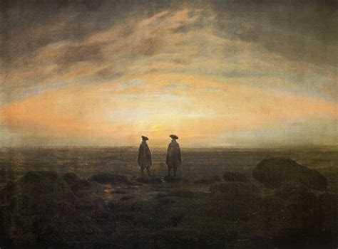 Caspar David Friedrich - Two men in the sea at moonrise | Caspar David Friedrich | Pinterest ...