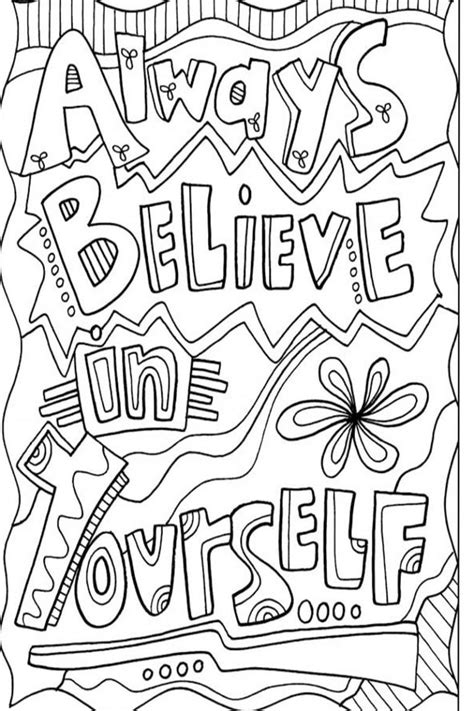 Positive Quotes Coloring Pages Free Download | Free Coloring Pages