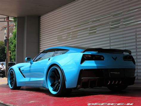 Blue Corvette C7 Stingray Widebody by Office-K - GTspirit