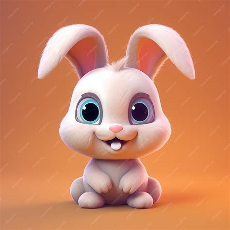 Premium AI Image | Animal cartoon rabbit comic cute baby animal