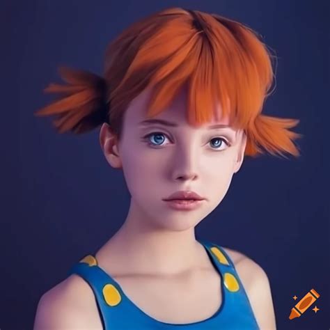 Realistic depiction of misty from pokemon on Craiyon