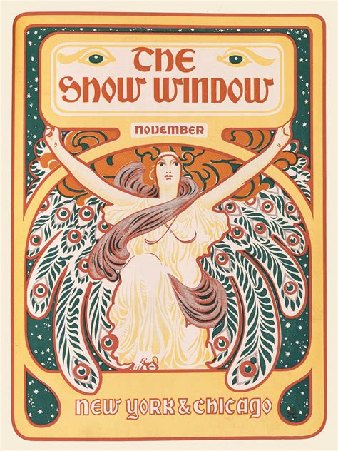 Wall Art Print | The Show Window, November 1897 (Vintage Art Nouveau ...