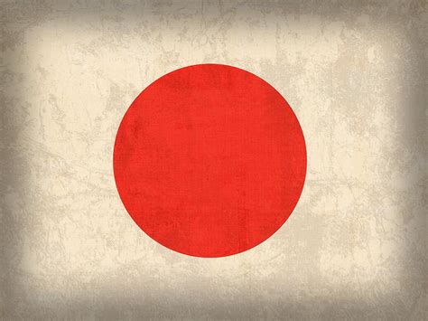 Japan Flag Vintage Distressed Finish Mixed Media by Design Turnpike - Pixels