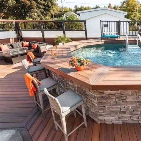 20+ Epic Above Ground Pool With Deck Ideas | Backyard pool, Small ...