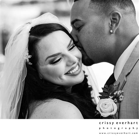 Adoring Couple- Close Up, Black & White Wedding Photo