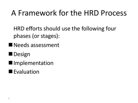 A framework for the hrd process