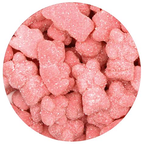 Buy Pink Gummy Bears Sugared, Pink Candy Strawberry Flavored, The ...