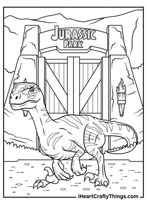 Jurassic Park Coloring Pages (100% Free Printables)