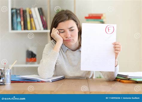 Sad Student Showing Failed Exam Stock Photo - Image of graduate, failed ...